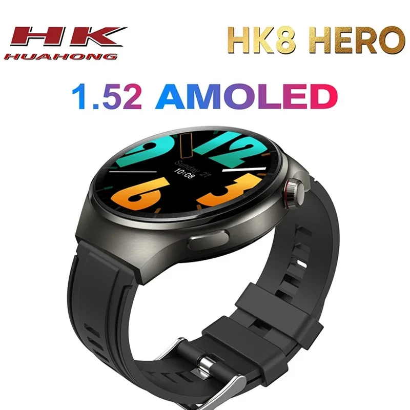 Ʈ ġ HK8 Hero ChatGPT AMOLED ũ ,  ȭ ħ, NFC ɹڼ, AI  SOS Ʈġ, 1.52 ġ