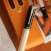 MAJOHN P138 Classical Plated Fountain Pen Piston inking Octahedral Etching Pattern EF/F/M/Flat No.6 Nib school office supplies 5