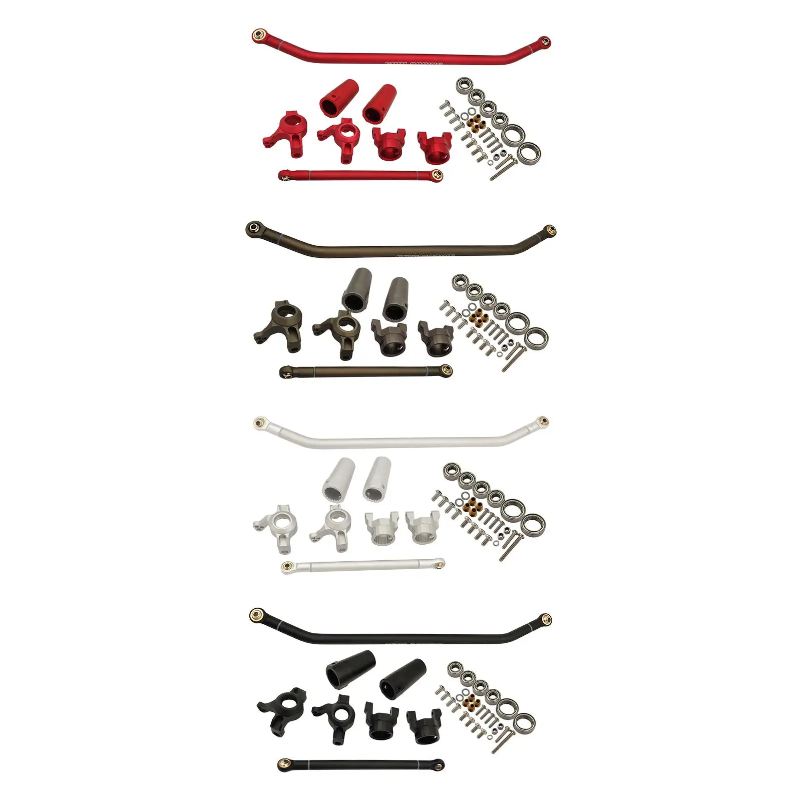 Metal Steering Link, Knuckle C Hub, Axle Lockout Set Kit for Axial Wraith 3