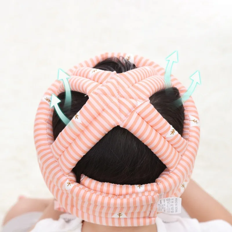 Infant Toddler Cartoon Mesh Safety Helmet Baby Kids Head Protection Hat for Walking Crawling Children Learns To Walk Bump Caps head protection headgear
