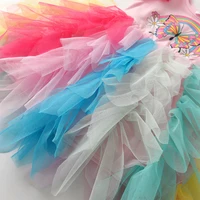 DXTON été princesse filles robes volants sans manches de luxe enfants vacances fête vêtements papillon enfants robe irrégulière 5