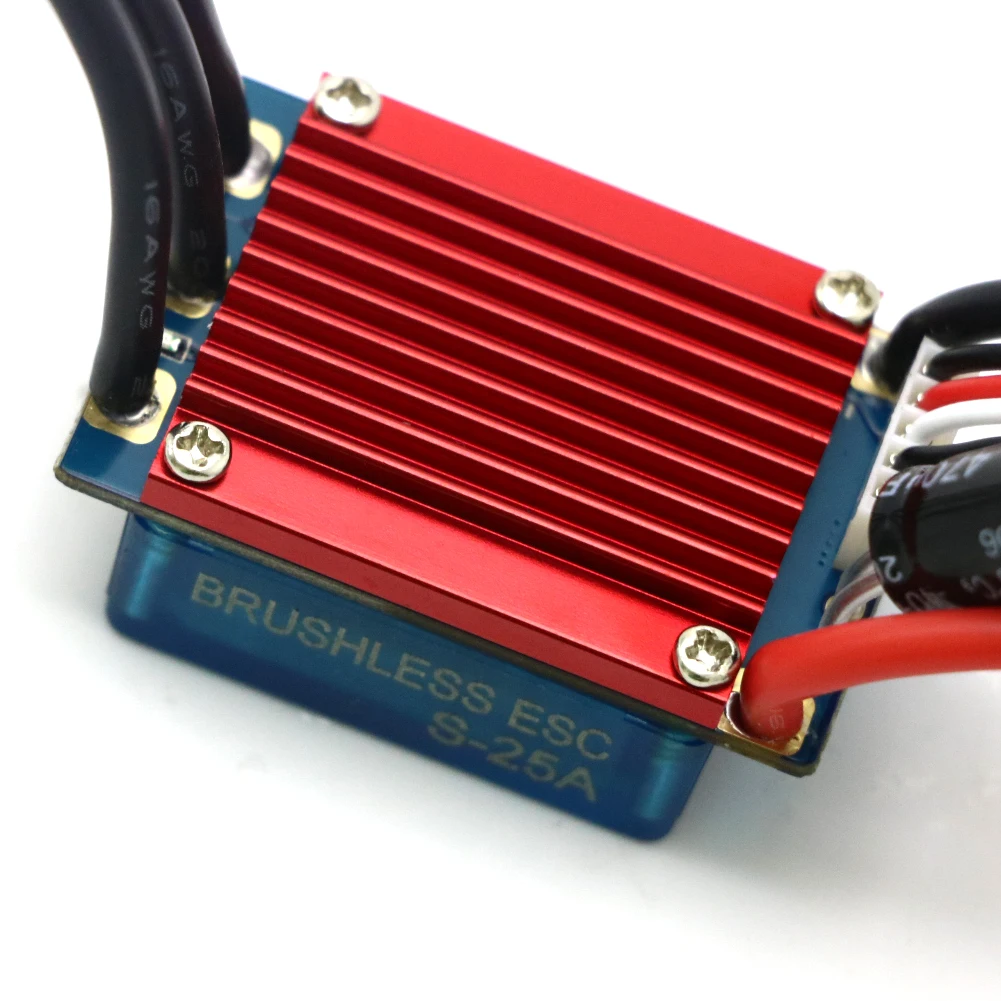 2430 5800KV/7200KV 4P Sensorless Brushless Motor & 25A Brushless ESC with Programmer Card Combo Set for 1/16 1/18 RC Car Truck