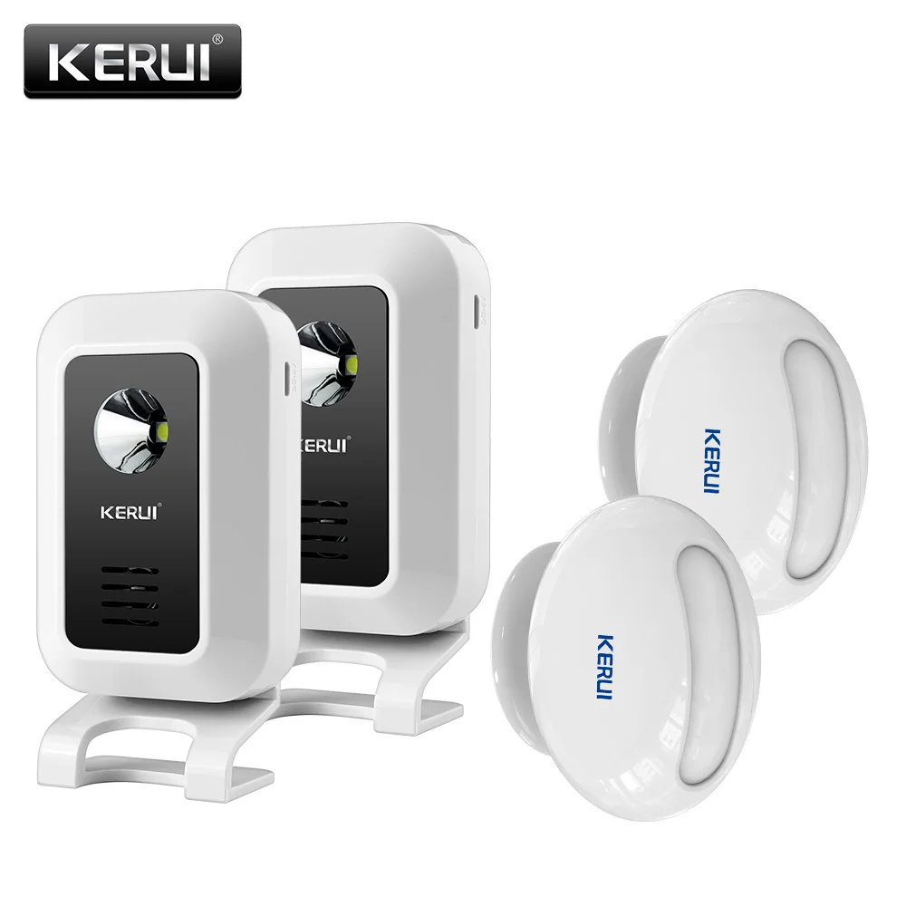 Wireless Motion Sensor Doorbell Chime with LED Night Light - 32 Melodies for Home or Shop Security