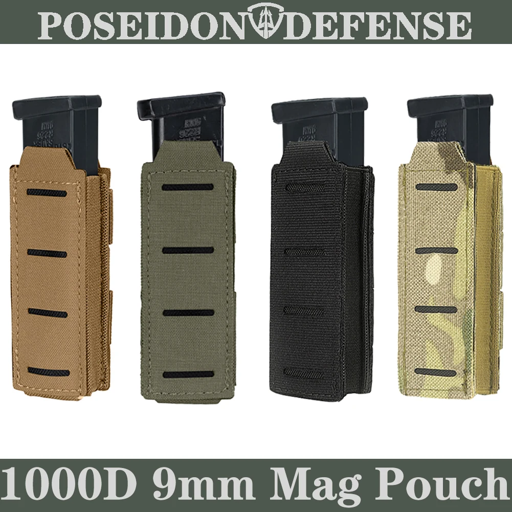 TacticalMolle9mmMagazinePouchSingleMagCarrierHolsterMilitaryUniversalPistol
