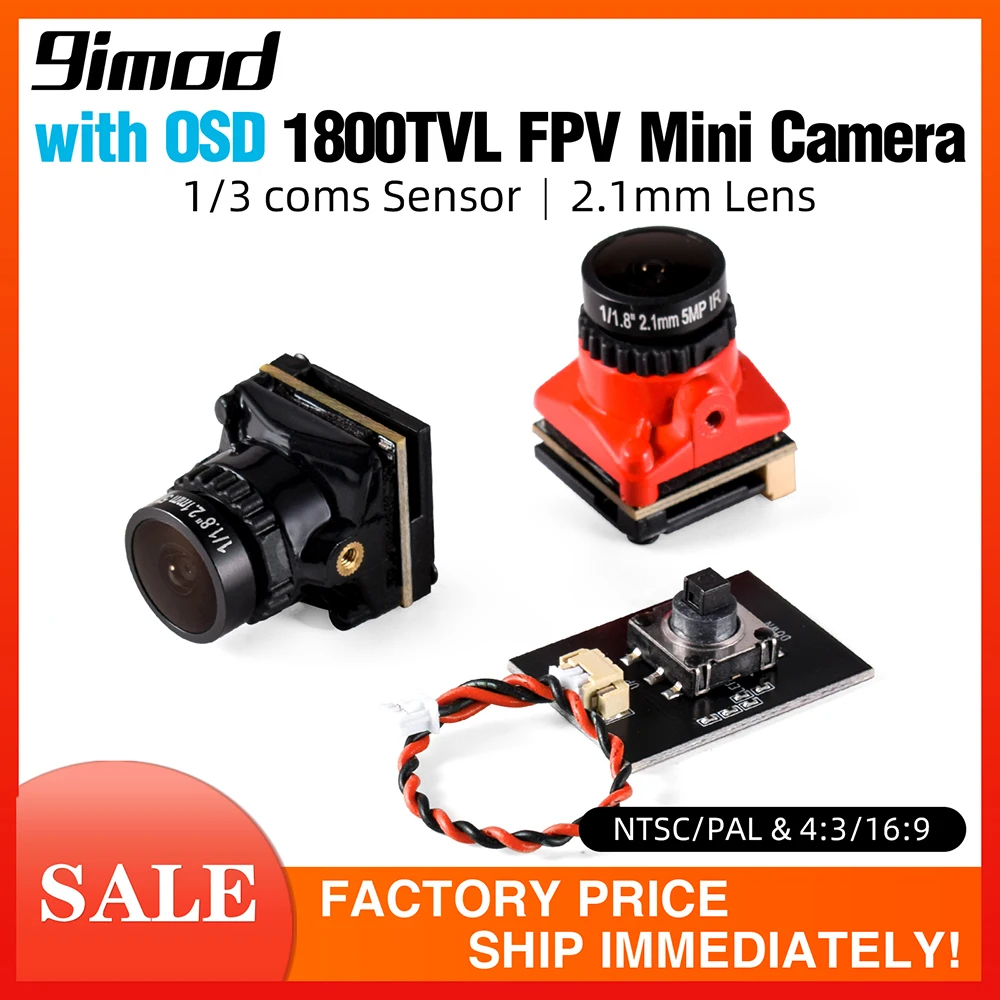 Caméra FPV 1800TVL 5MP 2.1mm pour Drone Course RC - Pièce Détachée