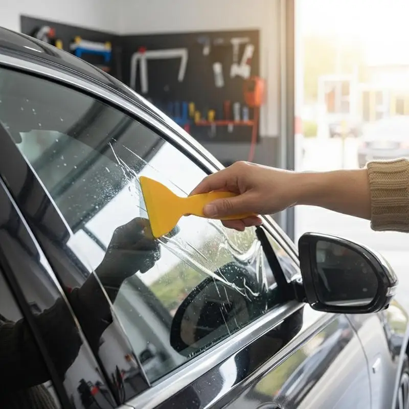 윈도우 필름 애플리케이터 도구 자동차 윈도우 틴팅 삼각 스퀴지 헤드라이트 필름 스크래치 없는 원활한 시공용
