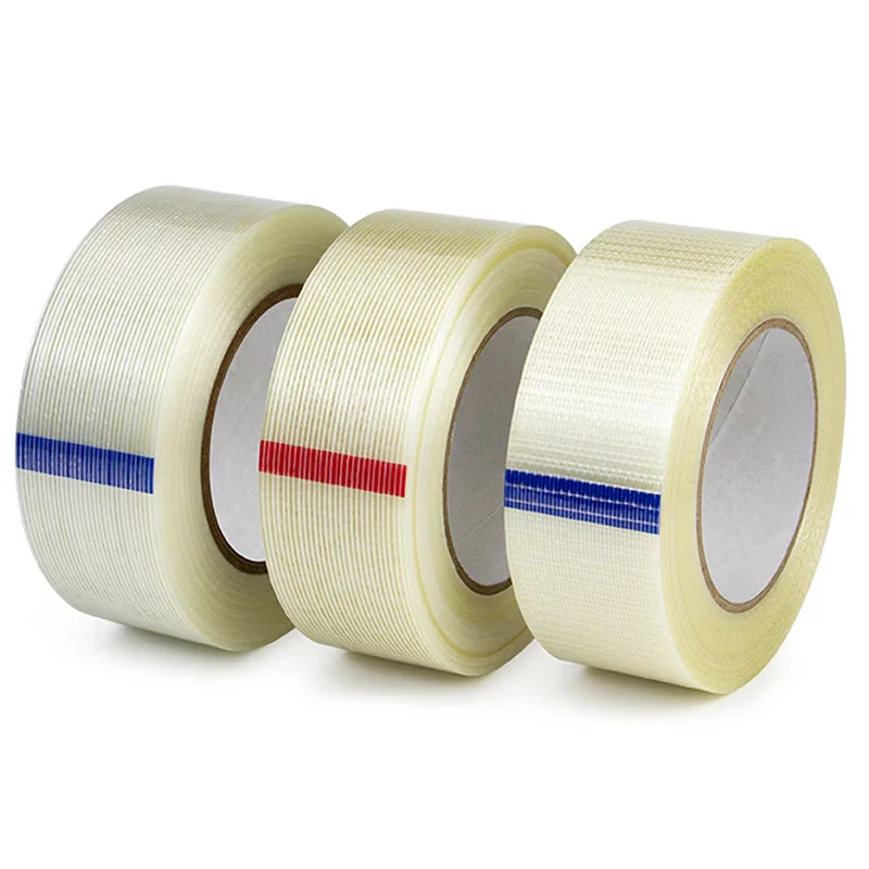 배터리 팩용 고접착력 포장 테이프, 스트립 메쉬 섬유 테이프, 롤 당 50m, 10mm-50mm