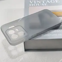 Solid Color Transparent White & Gray Shockproof TPU Matte Case for Realme Neo8 (GRAY)
