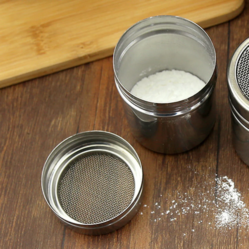 fine mesh strainer mesh strainer flour sifter powder sieve powder sugar shaker Stainless Steel Coffee Chocolate Shaker Cocoa Coffee Powdered Sugar Flour Sieve Shaker