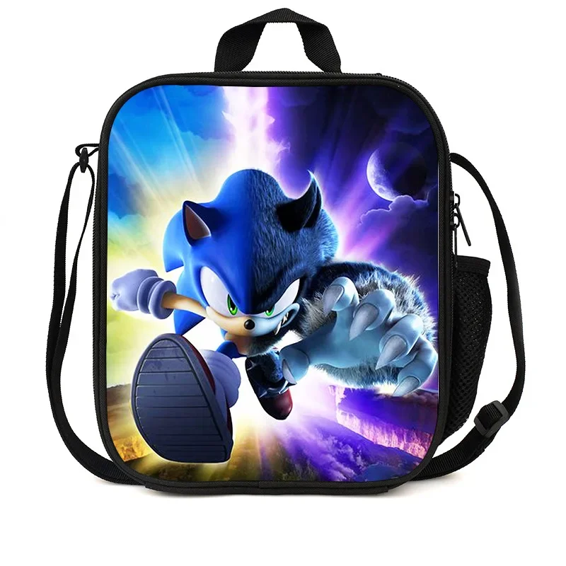 

New Cartoon Portable Lunch Bag Sonic The Hedgehog Game Surrounding Students High-value Creative Fashion Picnic Insulation Box