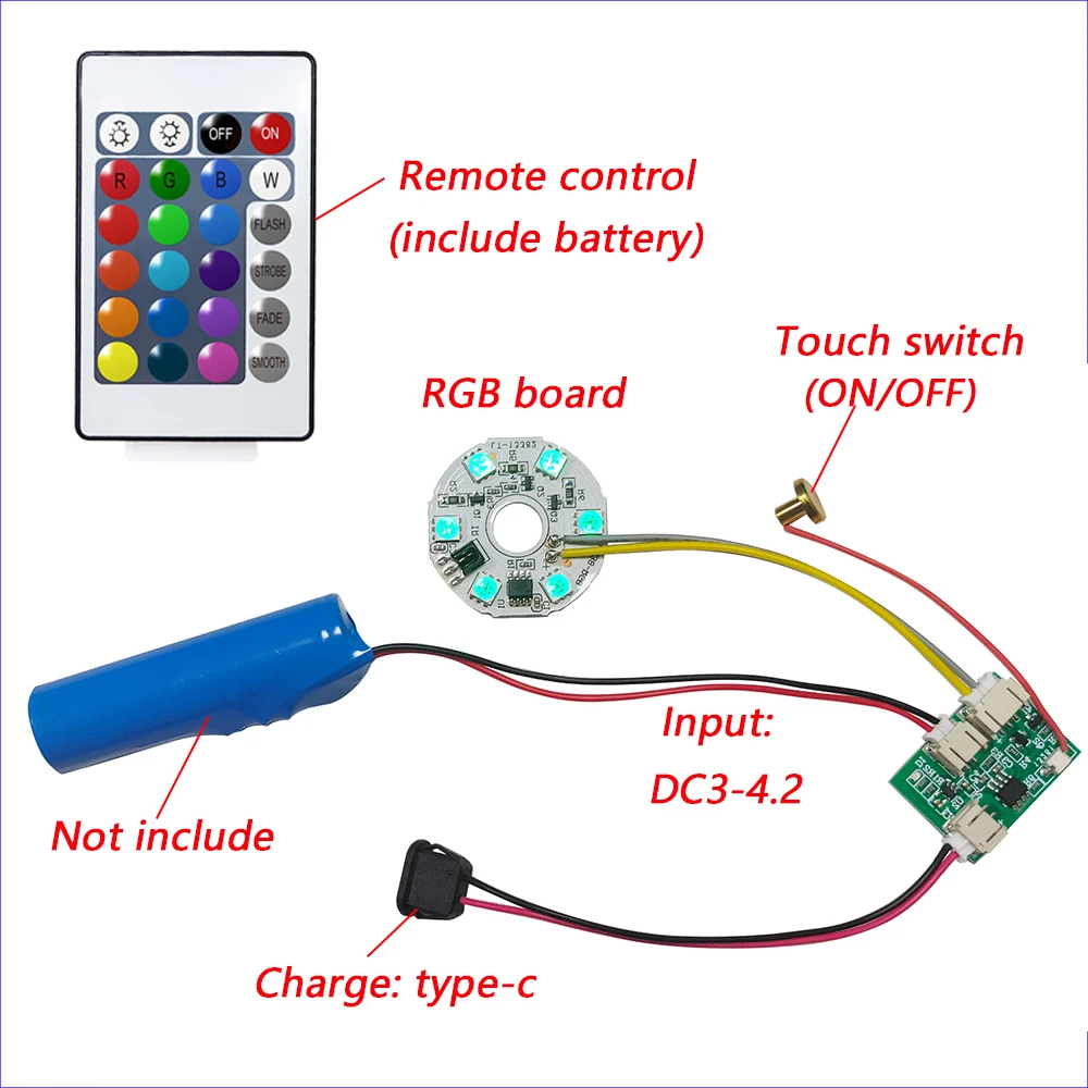 DC3.7V Light Source LED Light Panel Colorful Gradient RGB Remote ...