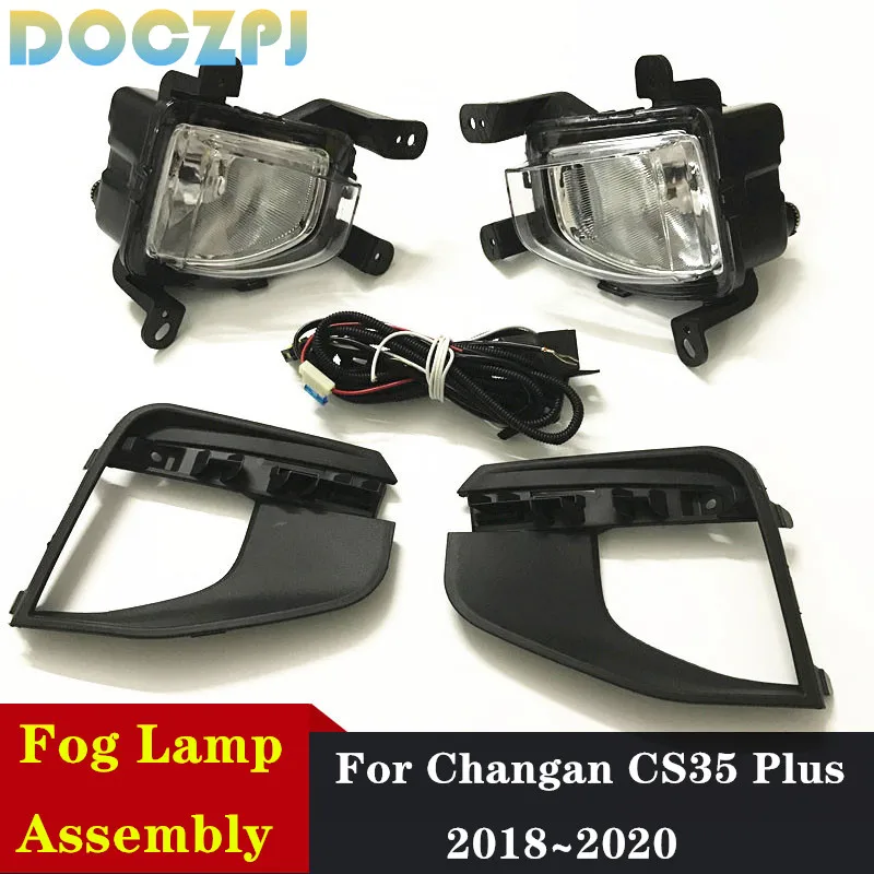 

Car Front Fog Lamp Foglight Assembly For Changan CS35 Plus 2018 2019 2020 Upgrade Harness Kit Set