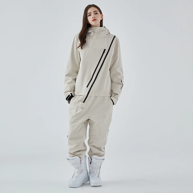 New Ski Suit One Piece Women Men Overalls Outdoor Snowboard Jumpsuit Skiing Set Snow Pants Winter Clothing Windproof Waterproof