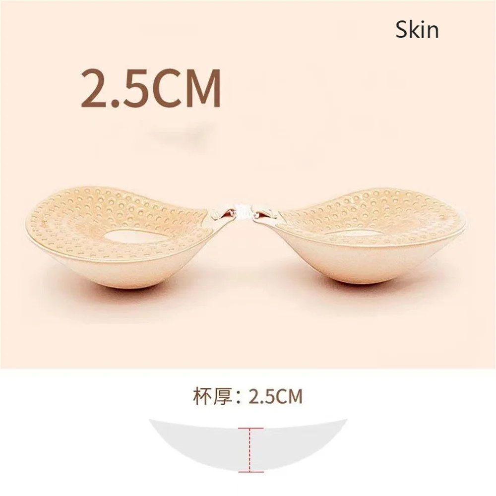Thickened 5CM/6cm Chest Sticker Invisible Silicone Bra for Woman Silicone Push Up Adhesive Bra Waterproof Nipple Tape Stickers