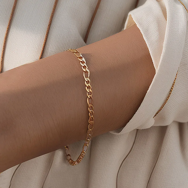Einfache Tennis CZ Armbänder für Frauen Kupfer & Edelstahl Kurzen Kette auf Hand Seil Figaro Stapeln Kette Trendy Schmuck – Detail 6
