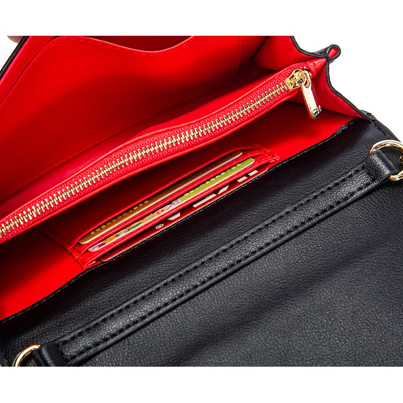 حقيبة كروس بودي ريترو للسيدات، بتصميم سلسلة متعددة...