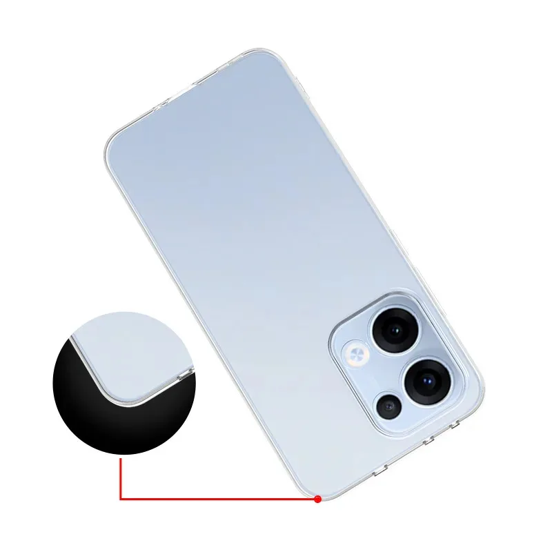 Slim Soft TPU Clear Phone Case - Transparent Protective Back Cover