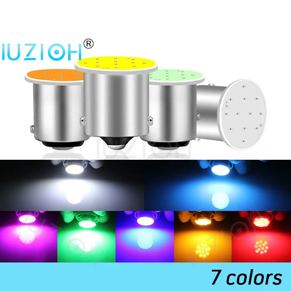 

IUZIOH 2x COB Led 1156 Bulb 1157 BAY15D R5W S25 R10W BA15S Turn Brake Reverse P21W P21/5W Park Tail Backup Signal Lamp Car Light