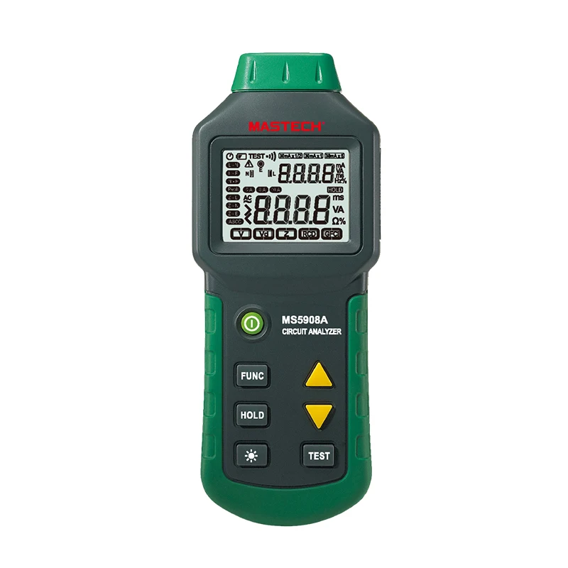 Mastech Ms5908A/Ms5908C Ac100-240V Lcd Circuit Breaker Analyzer Rcd Tester Con Tester Di Tensione Gfci Meter Mastech Socket Tester