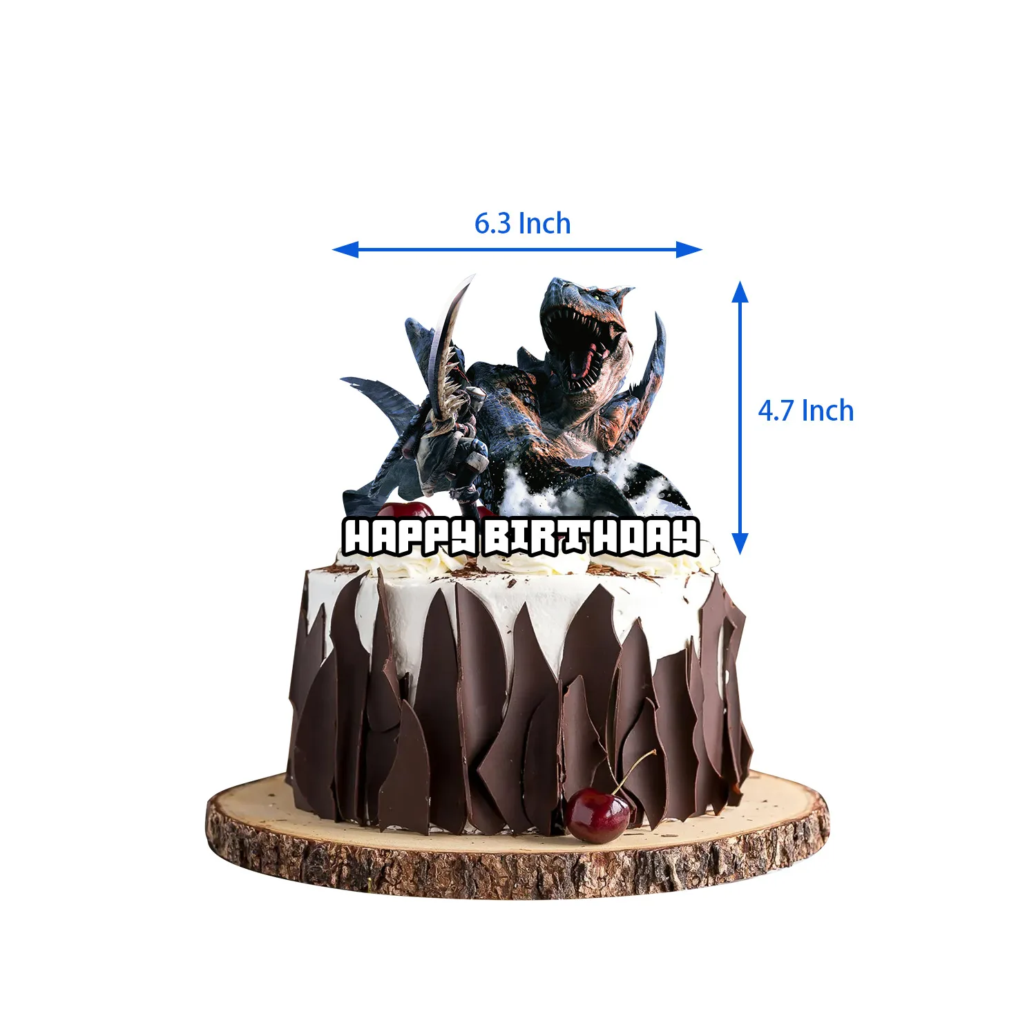 Game Monster Hunter World Rise Gashapon Diablos Cake Topper Figure