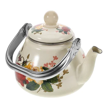 1L Floral Enamel Teapot – Vintage Stovetop Kettle 1