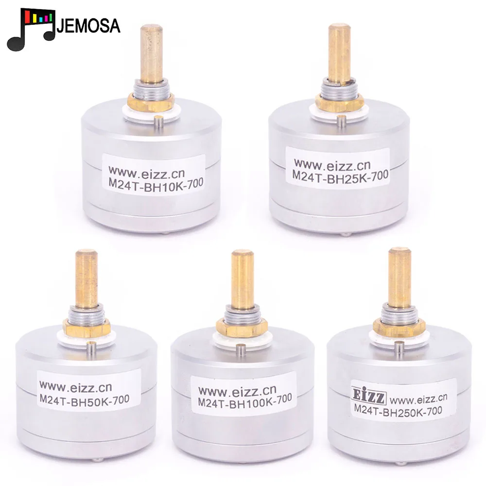 

1PC EIZZ Mono Audio Attenuator 6mm Brass Shaft Hifi DIY 10K 25K 50K 100K 250K 24 Steps Volume Potentiometer LOG Stepped Type