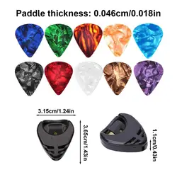 Guitar Pick and Holder Set - 10 Premium Picks with Stick - On Holder (Random Color) (A)
