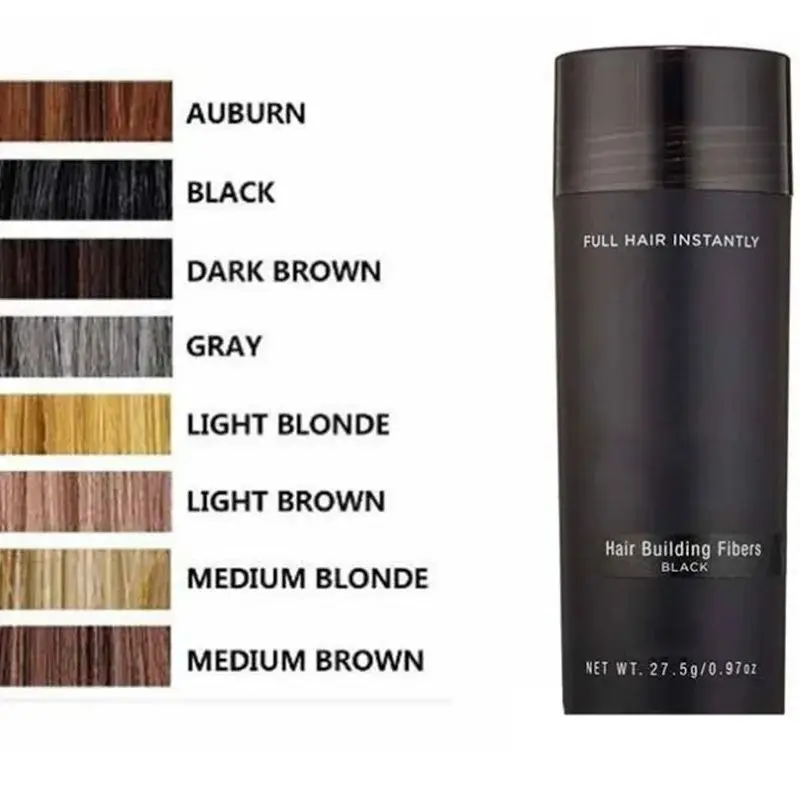 Hair Building Powder Hair Building Fibers 9 Color Keratin Thickening Spray 27.5g Instant Regrowth Powders Loss Conceale