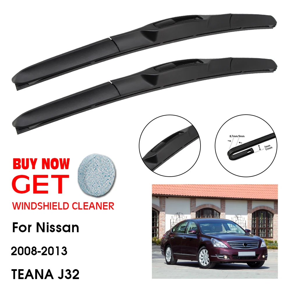 

Car Wiper For Nissan TEANA J32 26"+17" 2008-2013 Front Window Washer Windscreen Windshield Wipers Blades Accessories