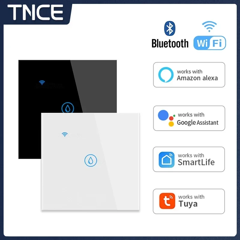 

TNCE TUYA Wifi Water Heater Switch 40A EU/US Touch Switch Smart Life App Remote Control Timer With Google Smart Home Alexa