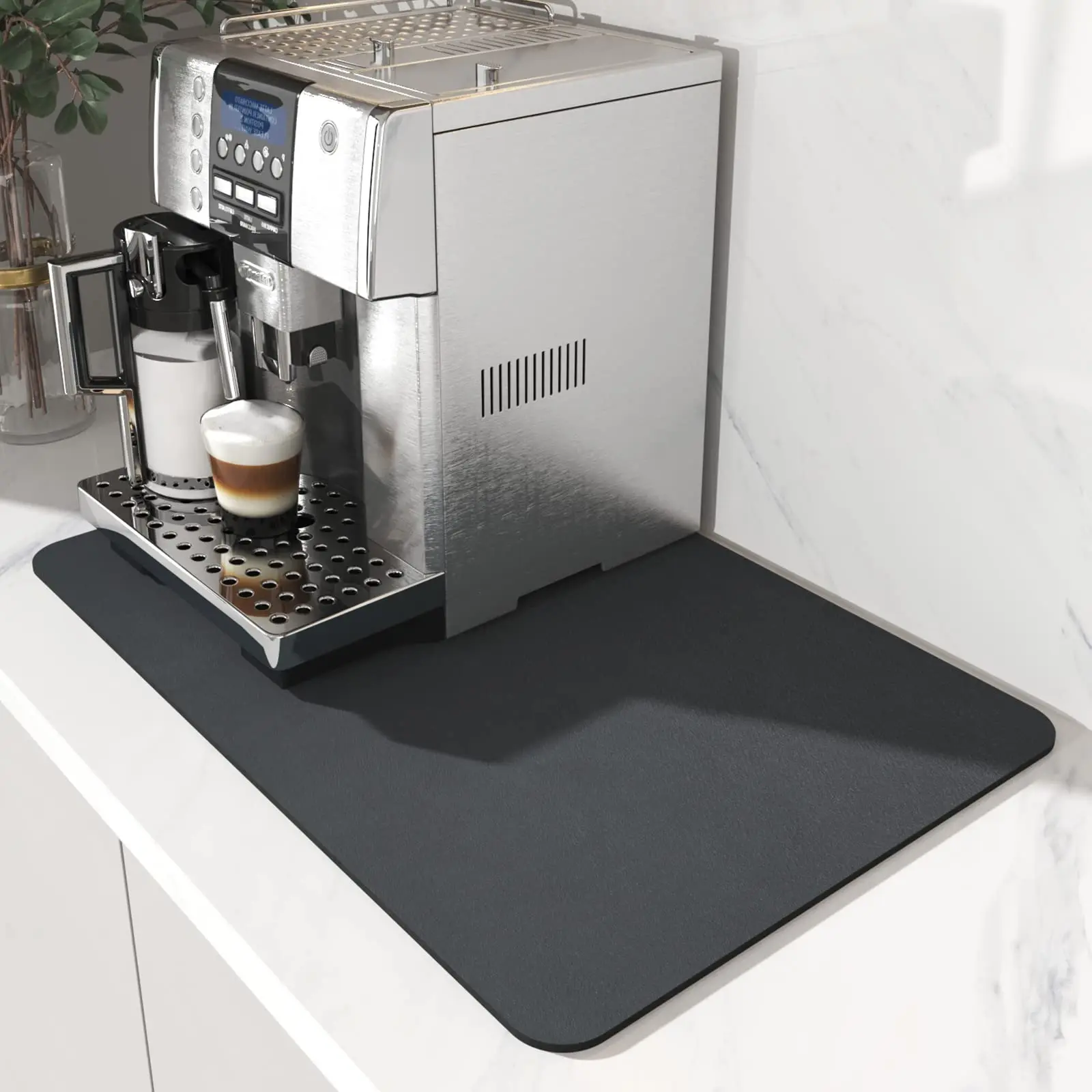 Tapis de vaisselle pour machine à café, tapis de café, absorbant avec  support en