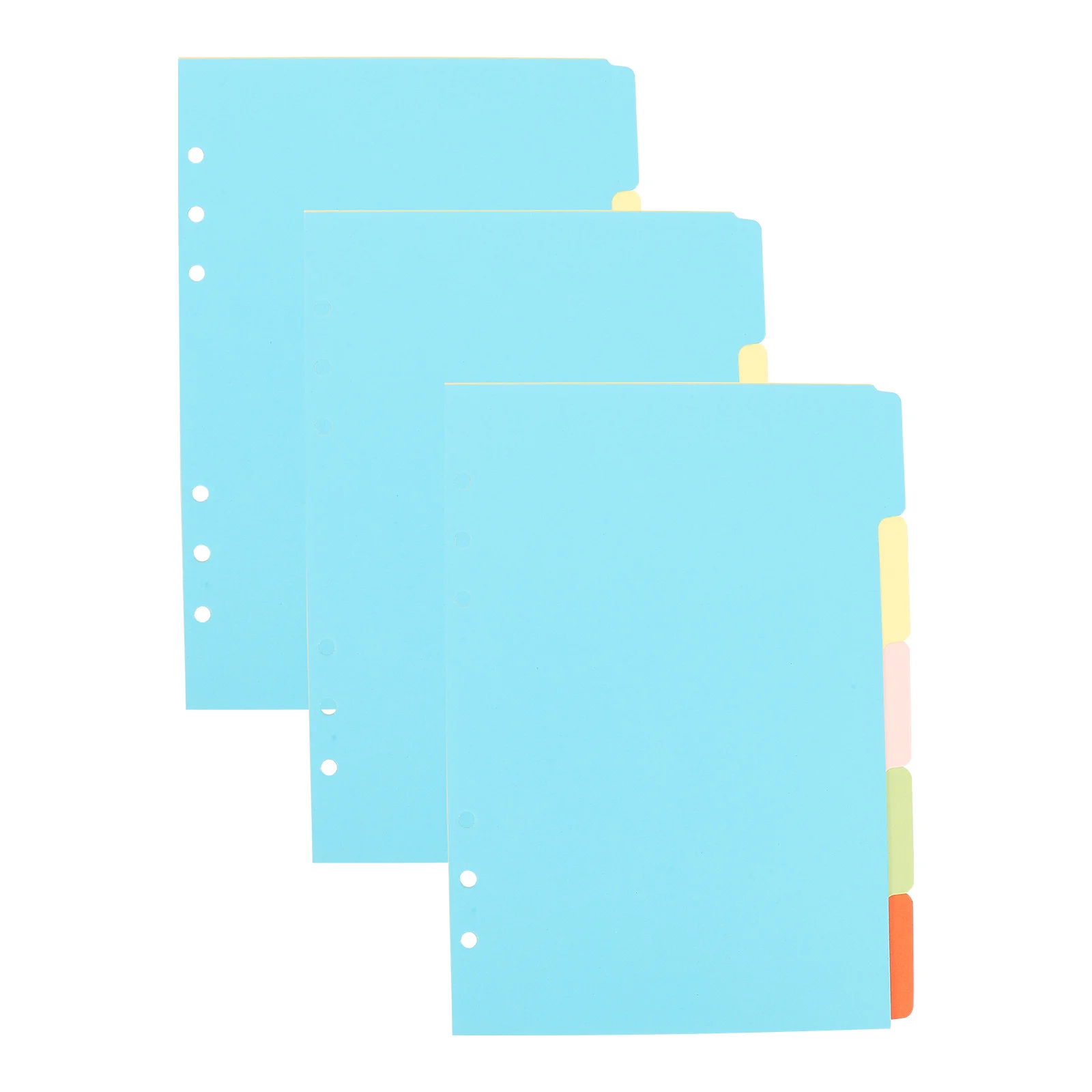 A5 Paper Index Divider Holes Binder Planner Notebook Paper Divider Separator Board Page Classification Tab Dividers