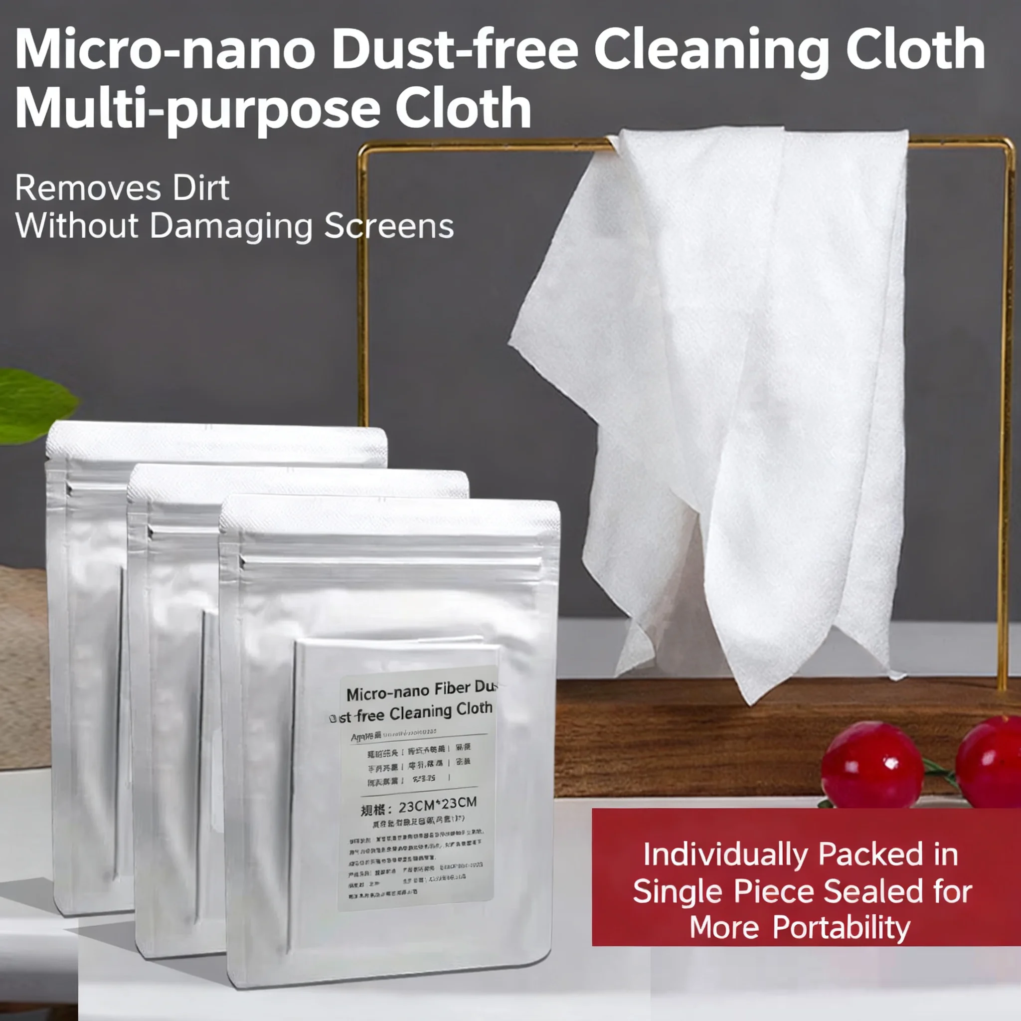 10 יחידות מגבות ניקוי מיקרופייבר פוליאסטר ללא סיבים - עדשות מצלמה, מסכים, משקפיים ננו פולישינג