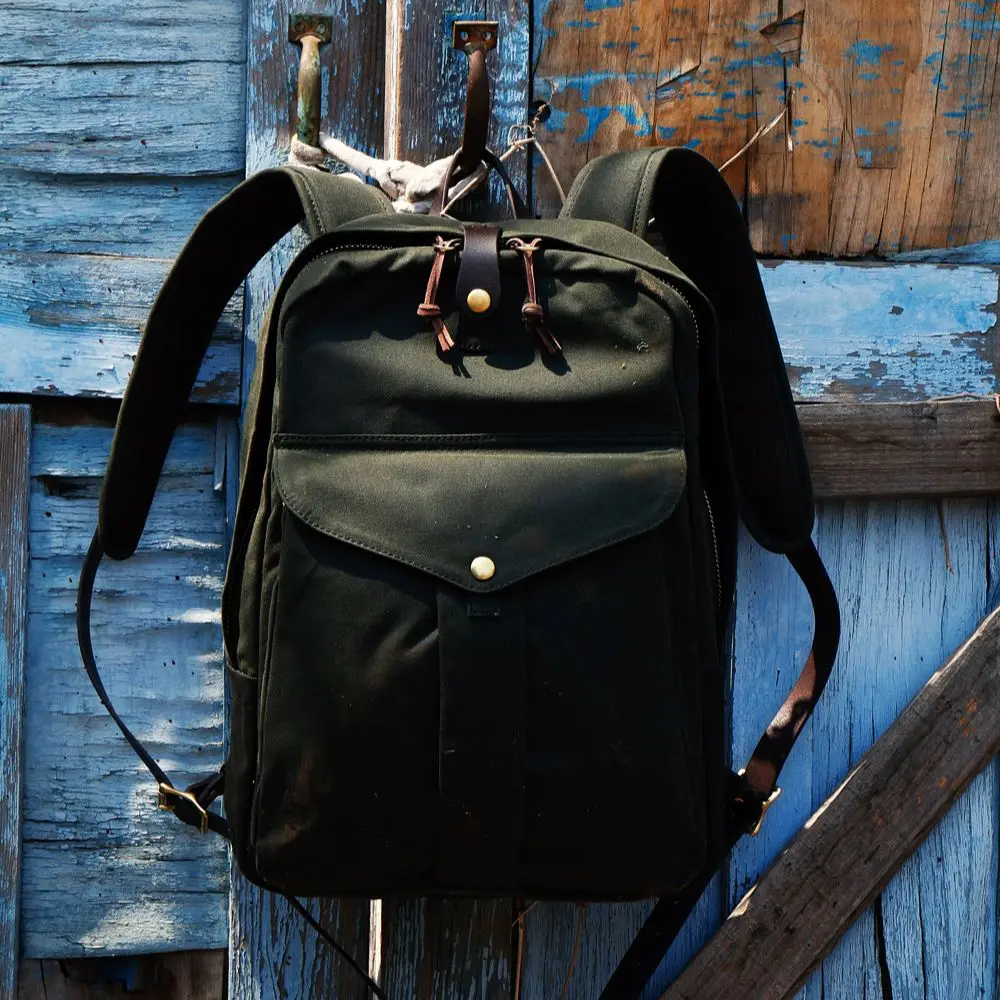 vintage waxed canvas waterproof backpack – opes-et-divitiae