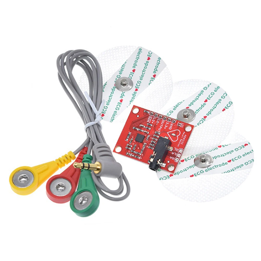 

AD8232 белый модуль электрического датчика для облегчения прототипирования/разработки аналогового необработанного сигнала EMG для Arduino
