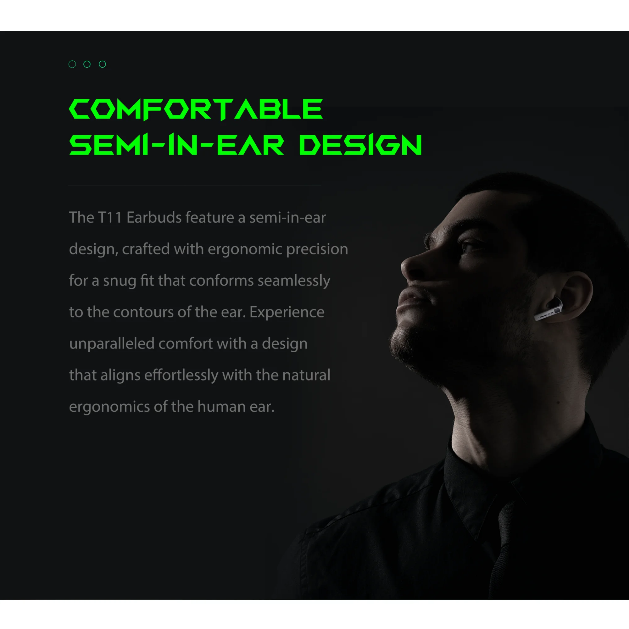 Wireless Earbuds Black Shark T11 TWS Wireless Earbuds with Active Noise Cancellation Bluetooth 5.3 30 Hour Battery Life RGB Light Low Latency