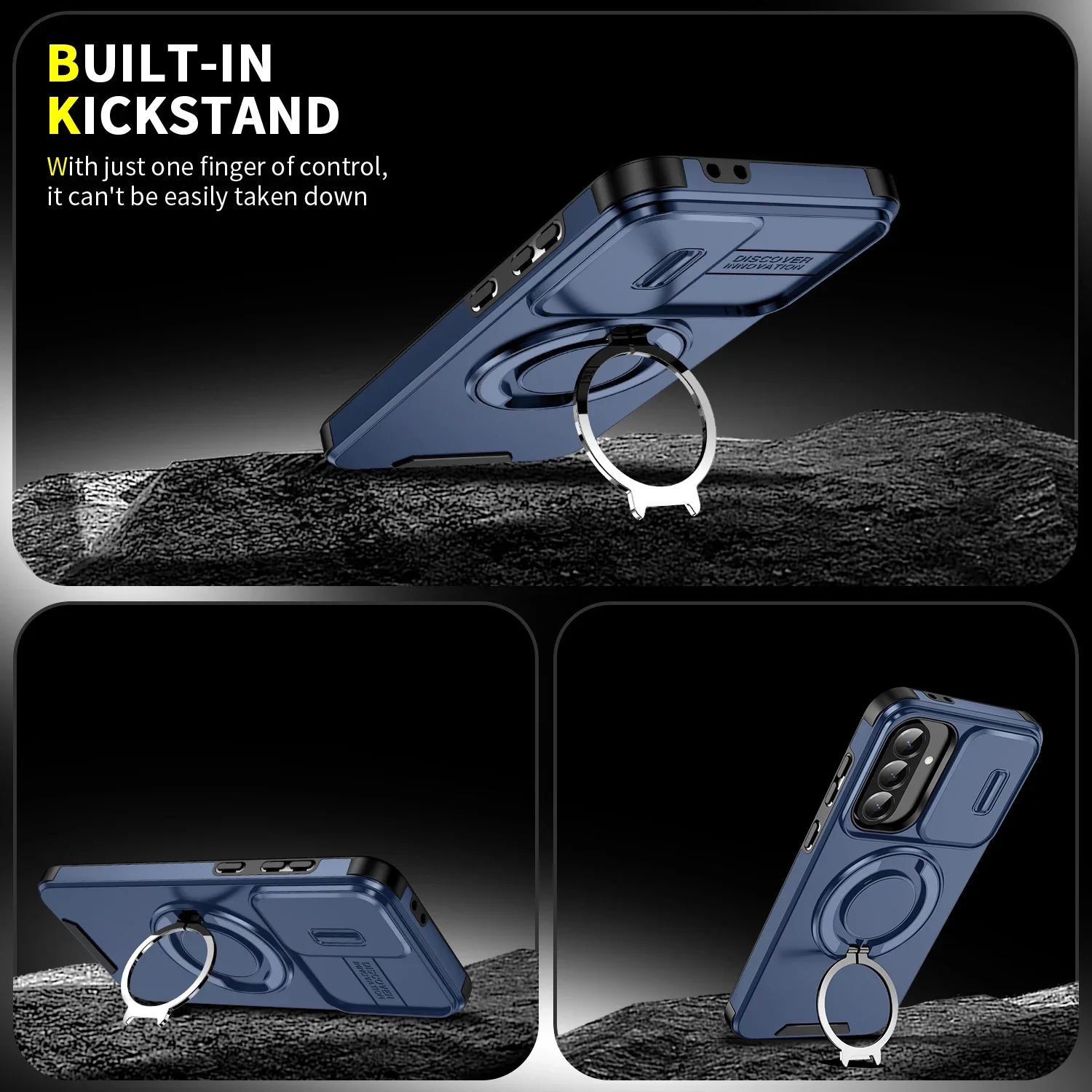 Enhanced Armor Case with Stand Holder - Matte Protective Cover