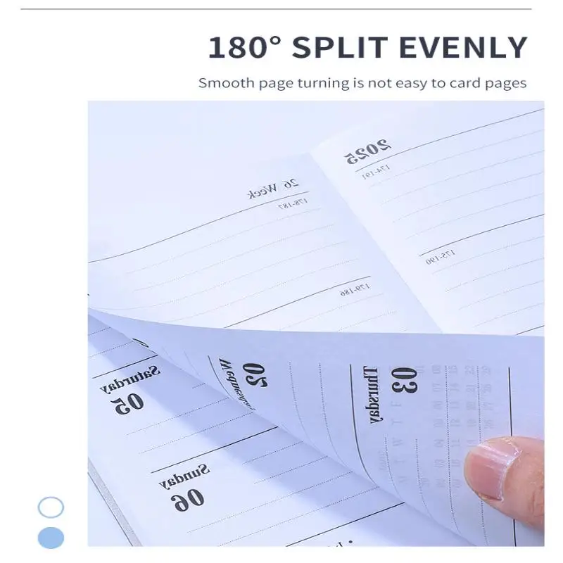Compact English Planner Book - Mini Portable Pocket Daily Schedule with 120 Pages and Weekly Calendar