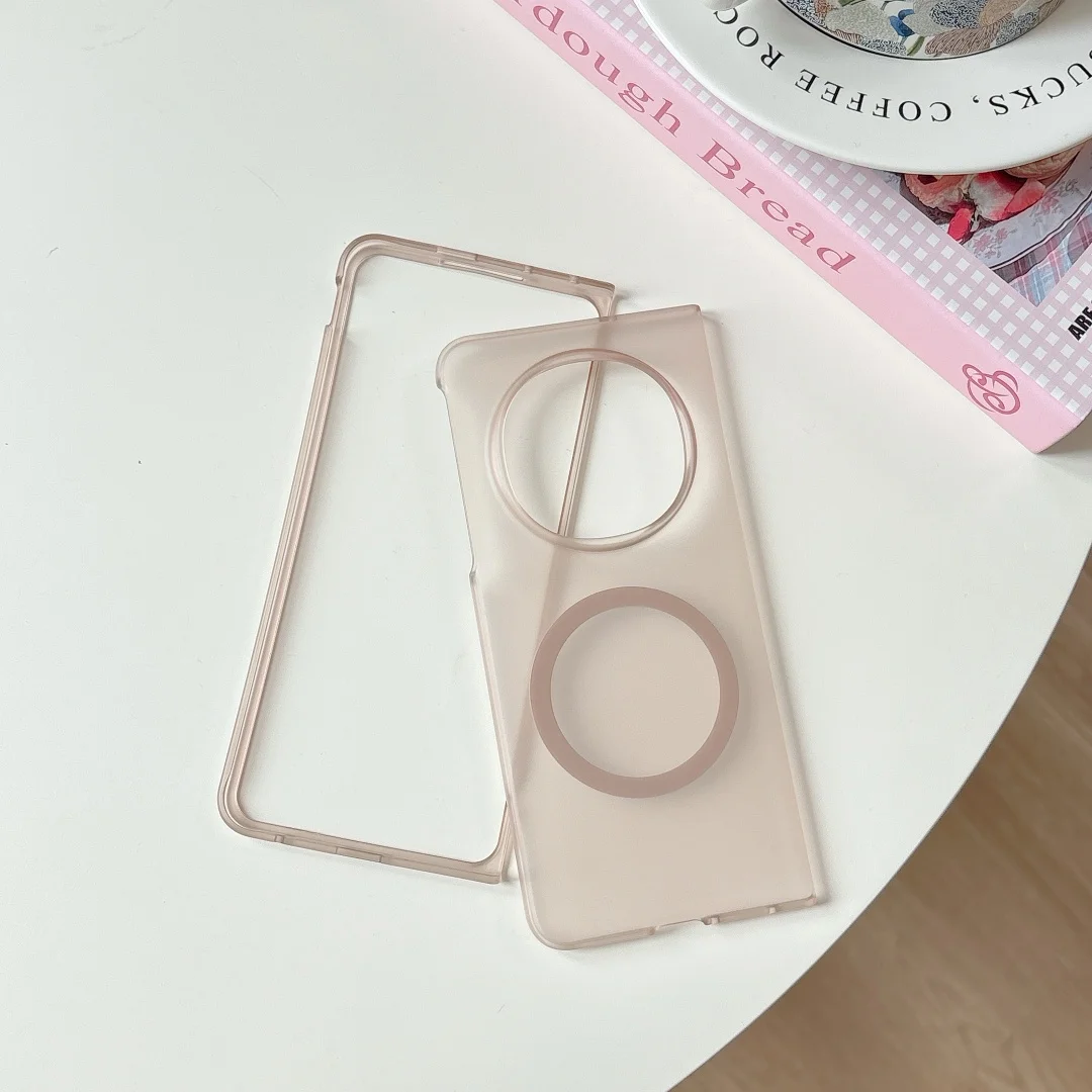 Ultra Thin Matte Magnetic Phone Case with Frosted Clear Hard Back Cover