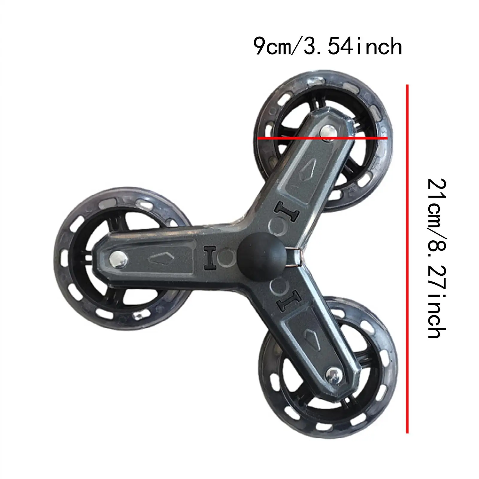 2 Pieces Shopping Cart Trolley Wheels Accessory Black Repair Parts Portable Simple Installation Replacement Stair Climber Wheels