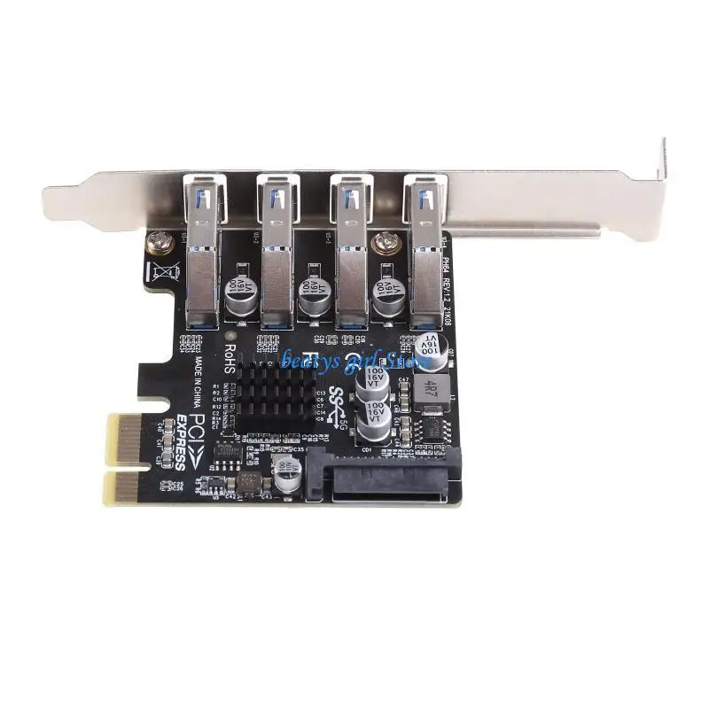 C7AB USB PCIe 카드 4 포트 USB 3.0-Express 카드 확장을 위한 PCI-Windows 7/8/1용 USB 허브 컨트롤러 어댑터에 PCI-E