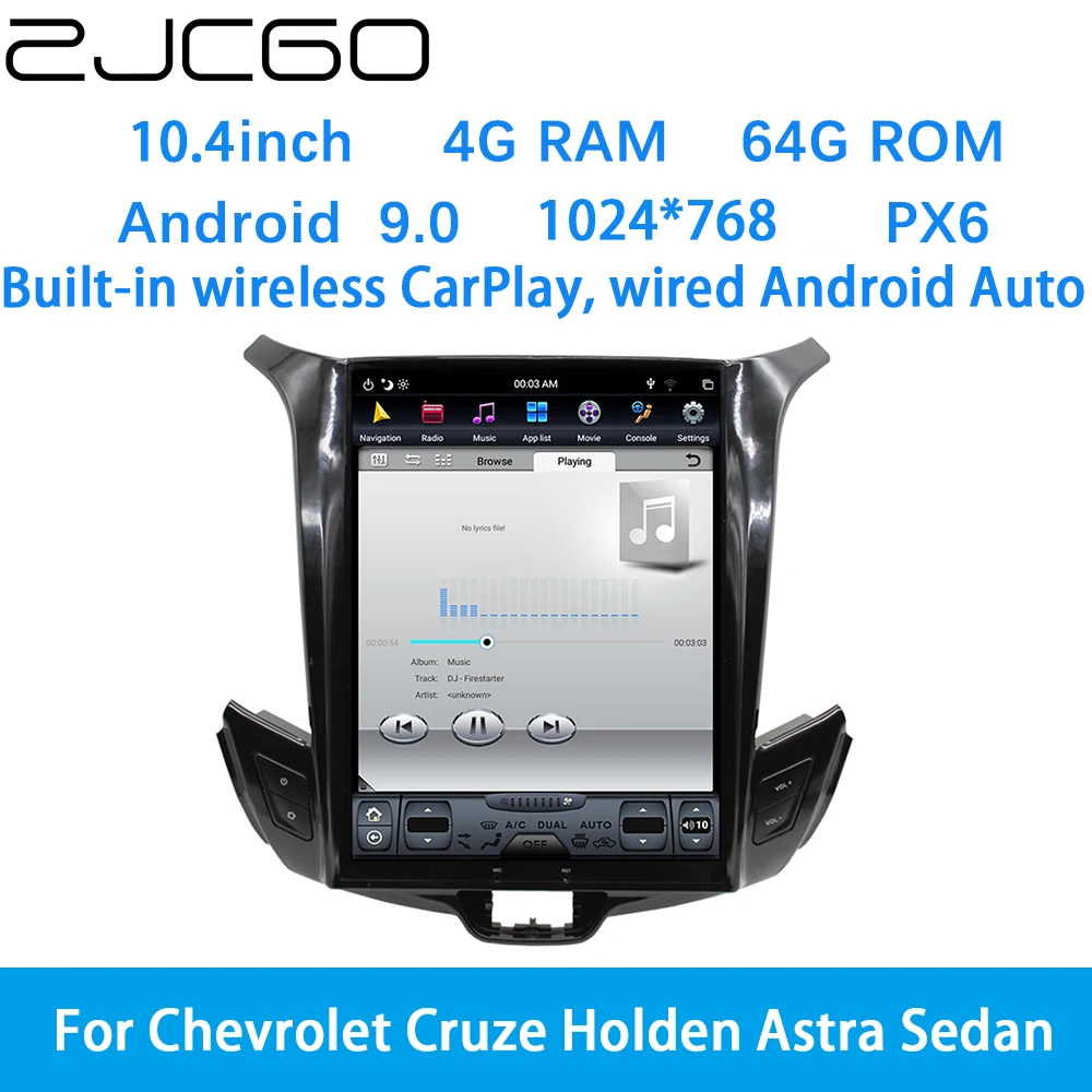 

ZJCGO Car Multimedia Player Stereo GPS DVD Radio Navigation Android Screen System for Chevrolet Cruze Holden Astra Sedan