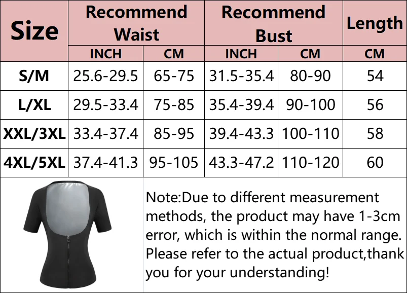 Description Picture 3 of itemWomen Sauna Suit Sweat Shirt Slimming Hot Thermo Shapewear Fitness Corset Top Waist Trainer Body Shaper Sport Fat Burner