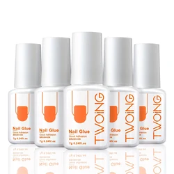 Super Strong Nail Glue - Long-Lasting Adhesion for False and Acrylic Nails, Press-On Nails, and Nail Art Decoration (5pcs/2pcs) (5pcs)