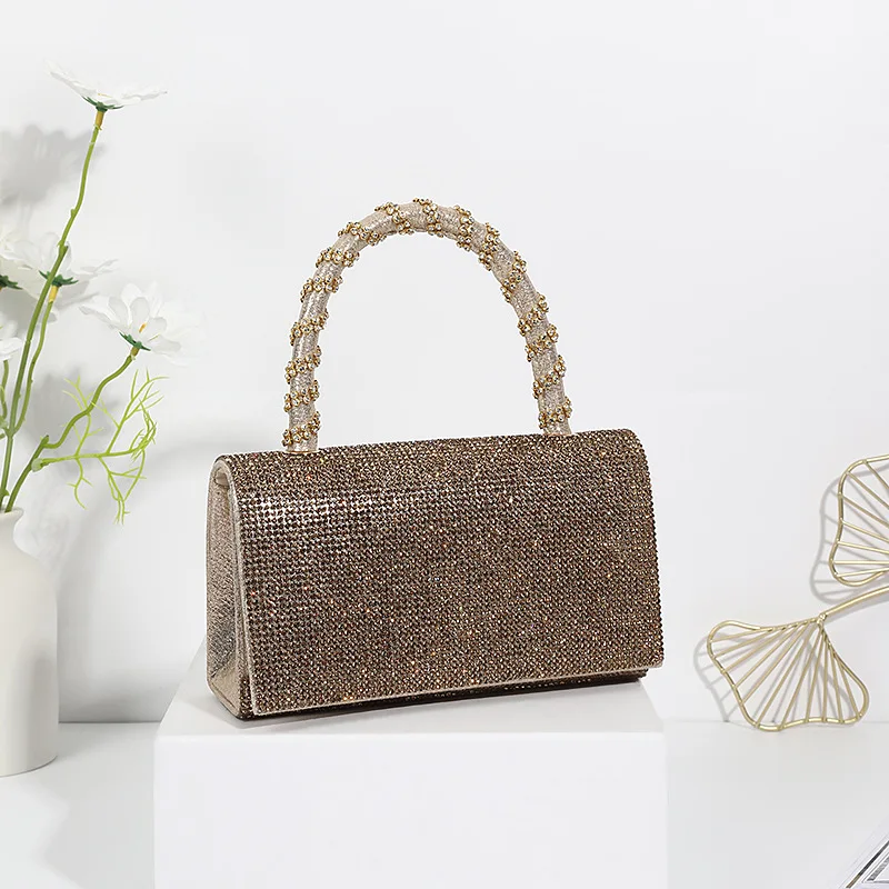 Woman Evening Bag Diamond Rhinestone Clutch Luxury Fashion Wallet Wedding Purse Party Banquet Silver Handbags Clutches Tote