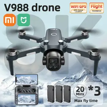 Xiaomi Mjia V988 Drone Professionale 4K con Doppia Fotocamera 8K HD, WIFI 5G, Motore Brushless, FPV, Quadricottero Pieghevole per Fotografia Aerea