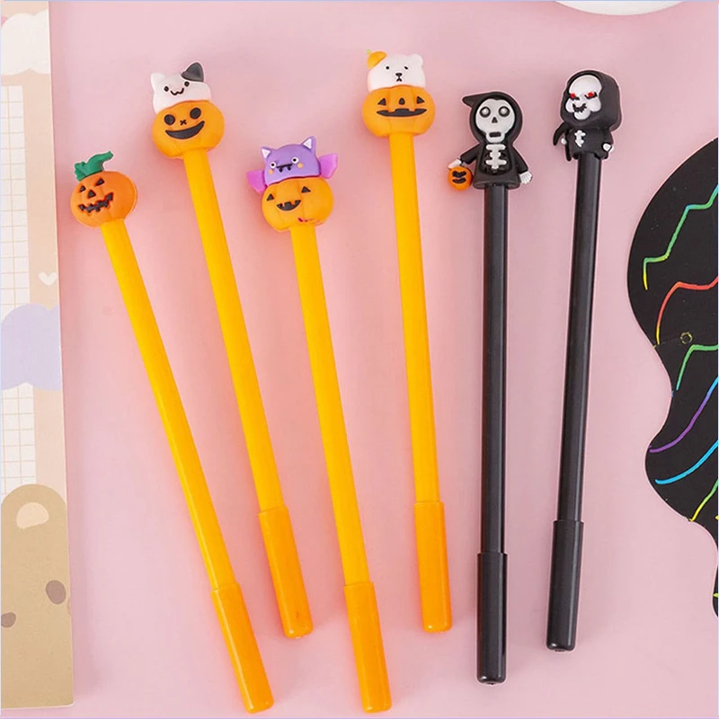 

Halloween Creative Neutral Pens Set Pumpkin Lamp Bat Ghost Student Award Cute Style Office Kawaii Stationery