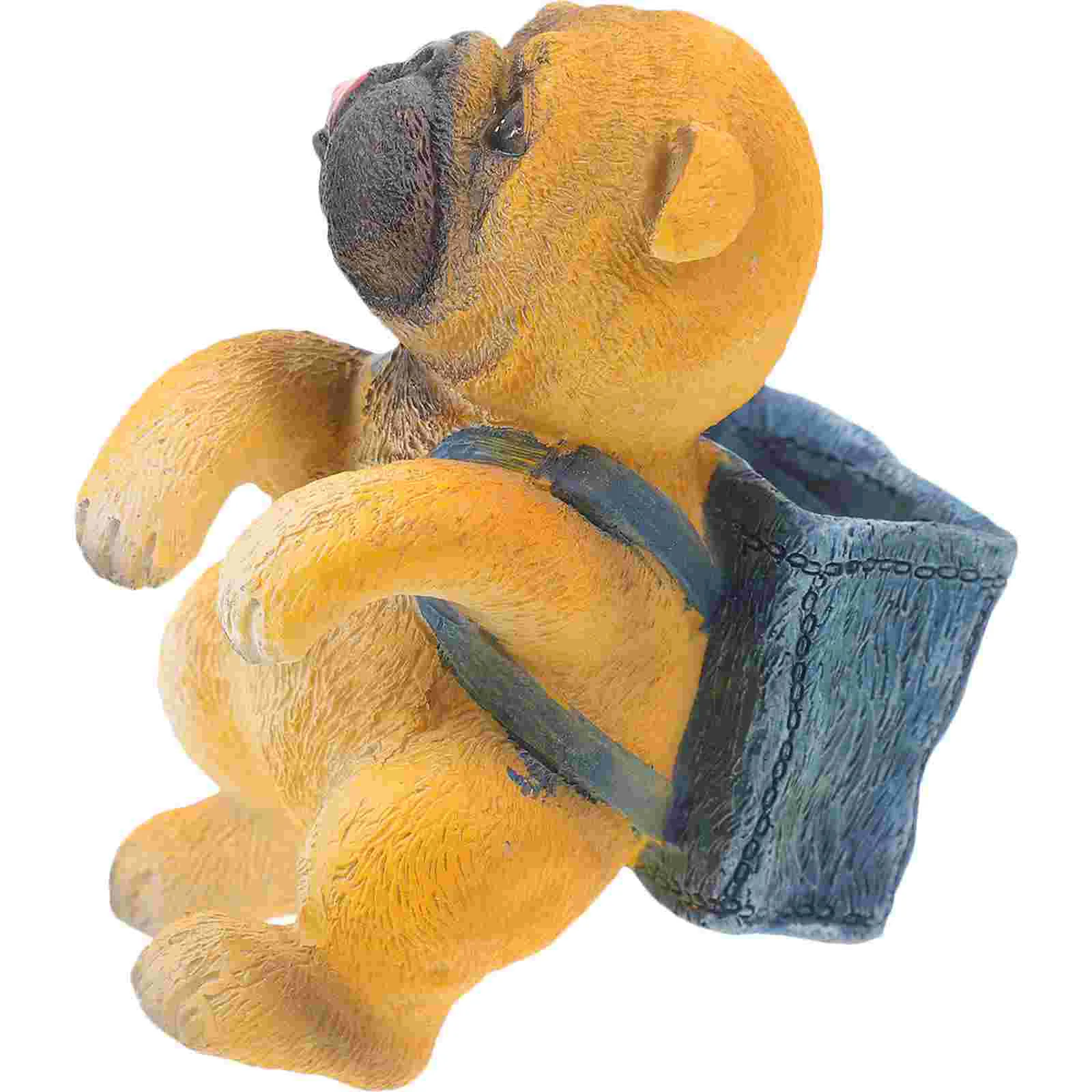 

Planter Pot Hanger Resin Dog Statue Flower Pot Dog Decoration Bonsai Rabbit Ornament