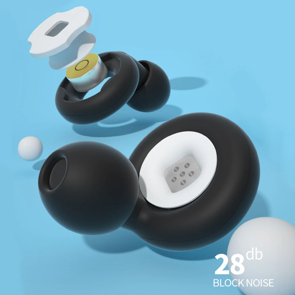 Sleep Noise Reduction Soft Silicone Reusable Waterproof Earplugs