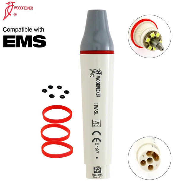 Woodpecker Dental Ultrasonic Scaler Handpiece With LED Detachable Dentistry Ultrasonic Scaler Handle Fit For EMS